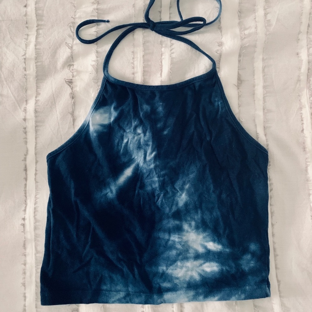 Brandy Melville Crop Halter Top Tie - Dye